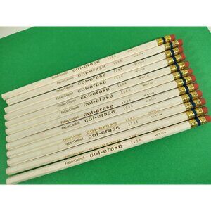 Erasable Color Pencil Faber Castell Vintage Col-erase White 1286 set 12